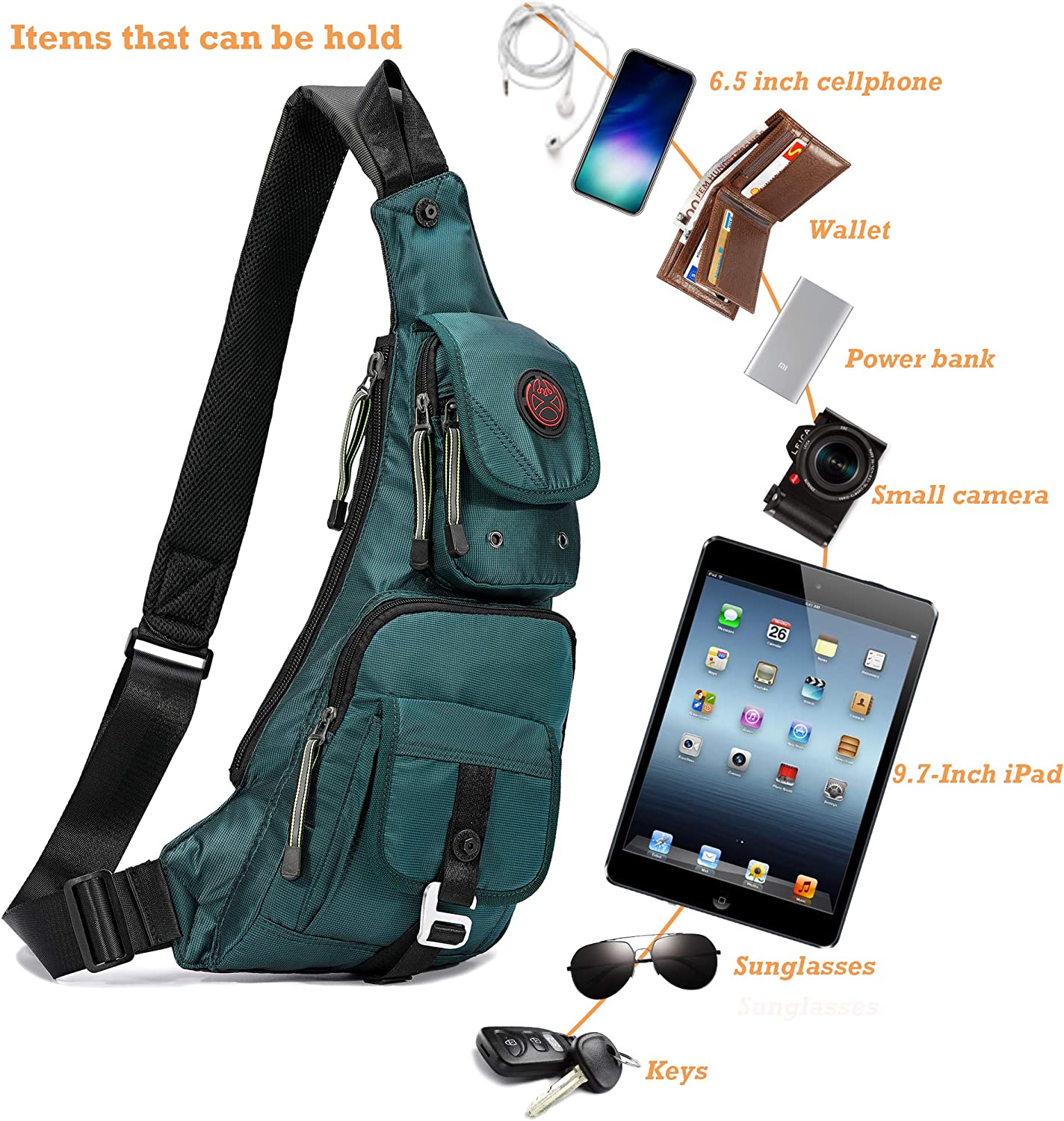 Nicgid Sling Bag Chest Shoulder Backpack Fanny Pack Crossbody Bags for Men - Image 5